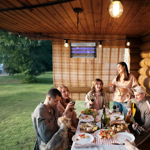 Lampa na hubenie hmyzu UVA 40 W, strieborná - 9