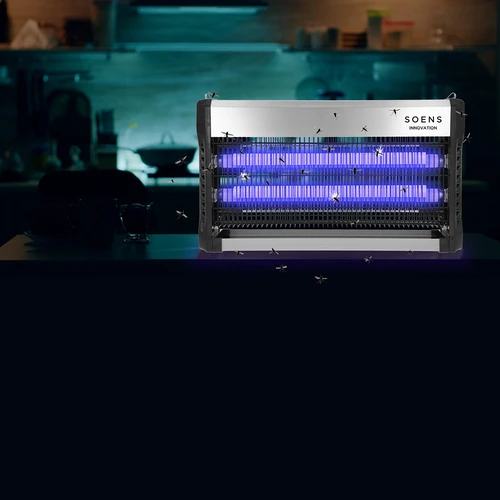 Lampa na hubenie hmyzu UVA 40 W, strieborná - 10