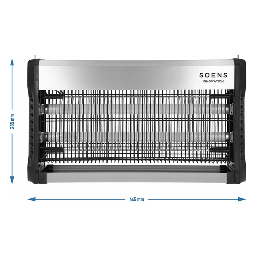 Lampa na hubenie hmyzu UVA 40 W, strieborná - 4