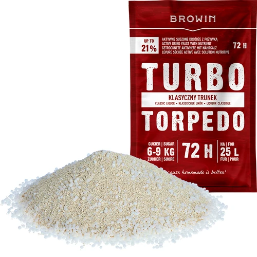 Liehovarnícke kvasnice Turbo Torpedo 72h 21% - 120 g - 3