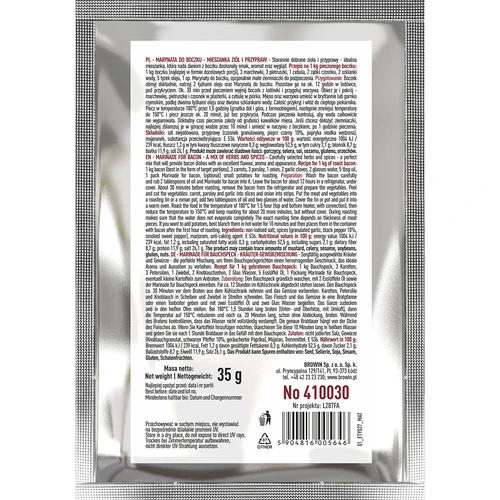 Marináda do slaniny - zmes byliniek a korenia, 35 g - 2