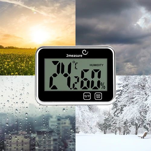 Meteorologická stanica – elektronická, bezdrôtová, čierna - typ B - 12