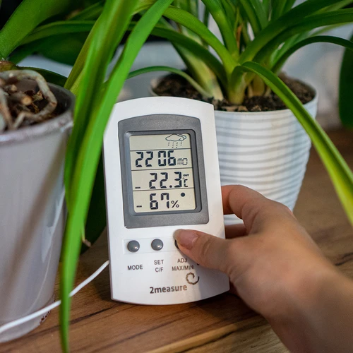 Meteorologická stanica – elektronická, sonda, biela - 8