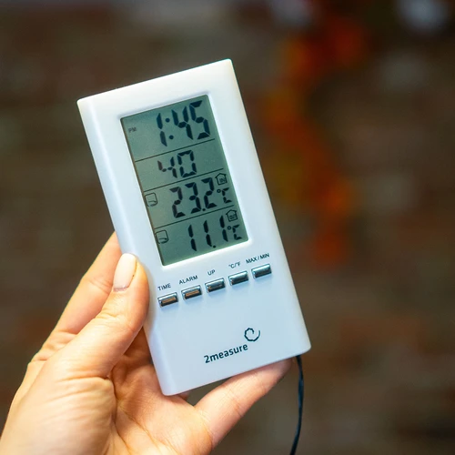 Meteorologická stanica – elektronická, sonda, biela - 9
