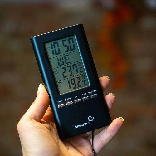 Meteorologická stanica – elektronická, sonda, čierna - 8