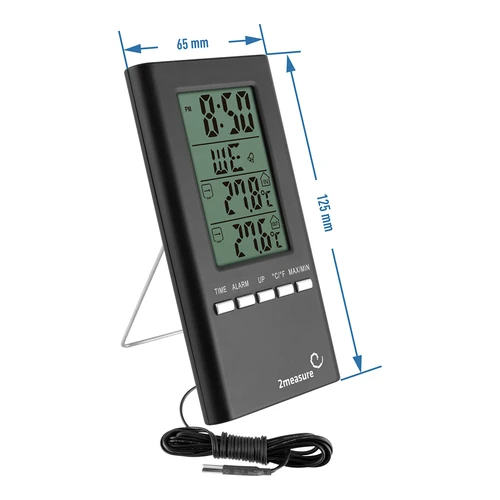 Meteorologická stanica – elektronická, sonda, čierna - 3