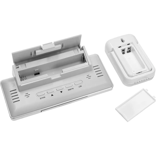 Meteorologická stanica RCC, DCF – elektronická, bezdrôtová, podsvietený senzor, biela - 5