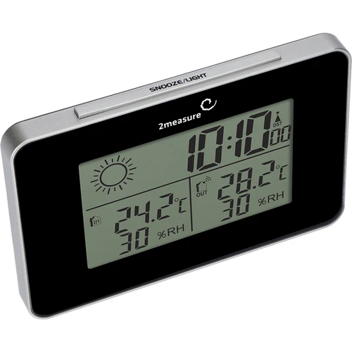 Meteorologická stanica RCC – elektronická, bezdrôtová, podsvietený senzor, čierna - 4
