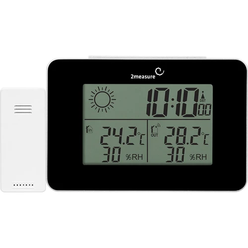 Meteorologická stanica RCC – elektronická, bezdrôtová, podsvietený senzor, čierna - 6