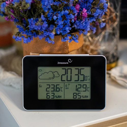 Meteorologická stanica RCC – elektronická, bezdrôtová, podsvietený senzor, čierna - 13