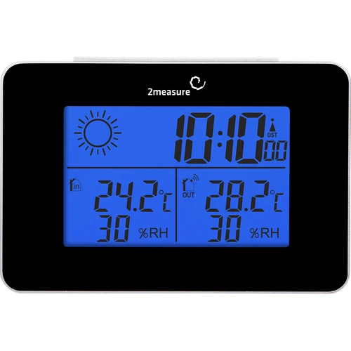 Meteorologická stanica RCC – elektronická, bezdrôtová, podsvietený senzor, čierna - 9