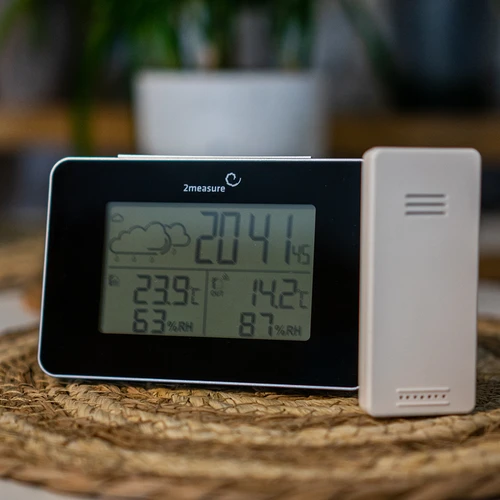 Meteorologická stanica RCC – elektronická, bezdrôtová, podsvietený senzor, čierna - 17