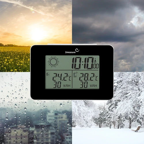 Meteorologická stanica RCC – elektronická, bezdrôtová, podsvietený senzor, čierna - 21