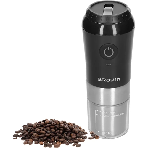 Mlynček na kávu - elektrický, s mlynskými kameňmi, s prekvapkávačom a hrnčekom - 3