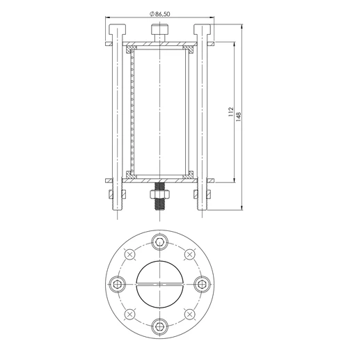Modul destilátora - priezor - fi 48,3mm dĺ. 100mm - 7