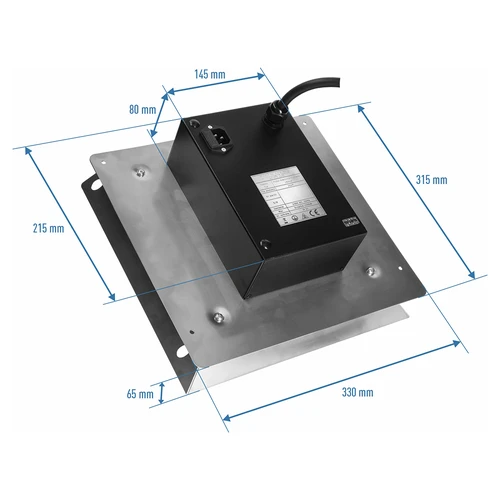 Modul vykurovacieho telesa s ventilátorom, 1,5 kW – do záhradných údiarní - 6