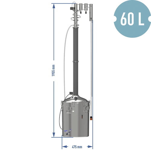 Modulárny destilátor Convex elektrický 60 L - Perun XXL - 16