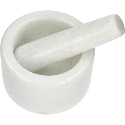 Mramorový kuchynský mažiar, biely, fi 10 cm - 2