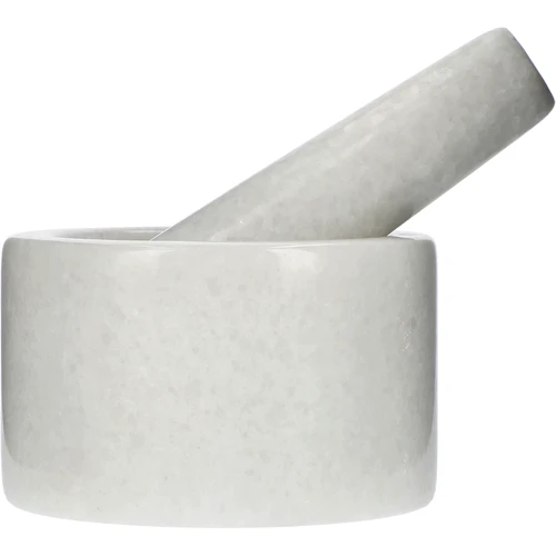 Mramorový kuchynský mažiar, biely, fi 10 cm - 3