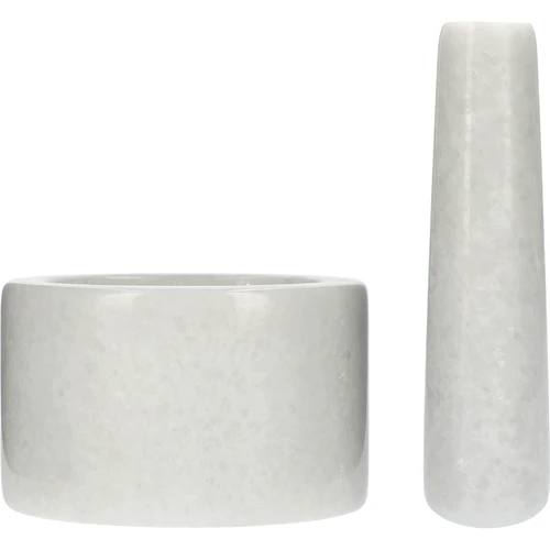 Mramorový kuchynský mažiar, biely, fi 10 cm - 4