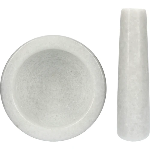 Mramorový kuchynský mažiar, biely, fi 10 cm - 5