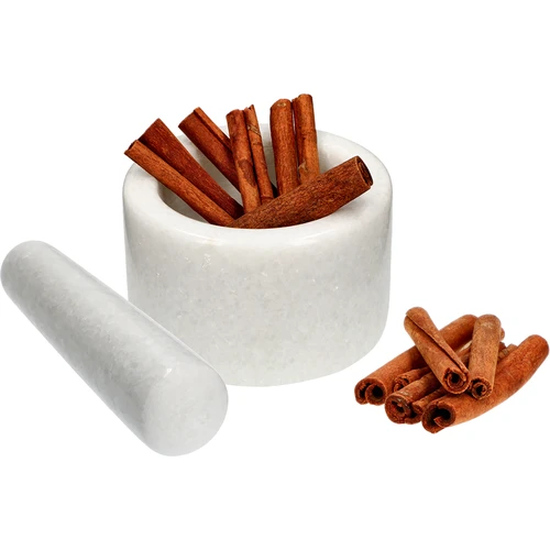Mramorový kuchynský mažiar, biely, fi 10 cm - 8