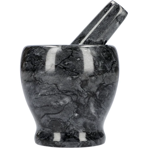 Mramorový kuchynský mažiar, čierny, fi 10,5 cm - 3