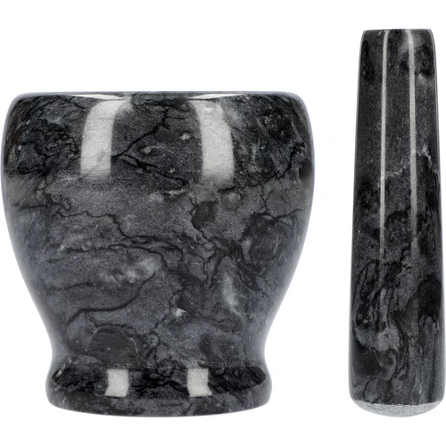 Mramorový kuchynský mažiar, čierny, fi 10,5 cm - 4