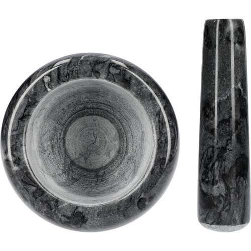 Mramorový kuchynský mažiar, čierny, fi 10,5 cm - 5