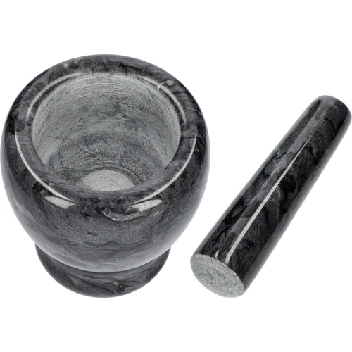 Mramorový kuchynský mažiar, čierny, fi 10,5 cm - 6