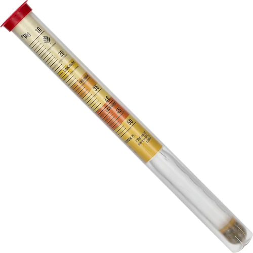 Nerozbitný cukromer na medovinu s odmernou skúmavkou, merací rozsah 10-50°Blg - 3