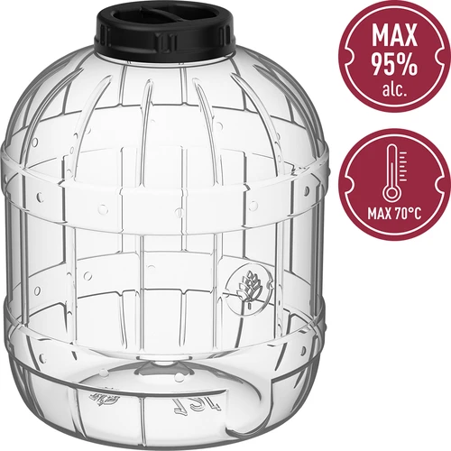 Nerozbitný, viacúčelový pohár s čiernym viečkom, 15L - 4