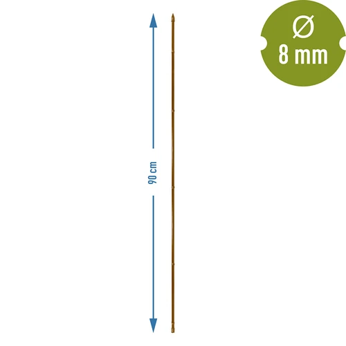 Oceľová tyčka s povlakom v tvare bambusu, 90 cm x 8 mm - 3