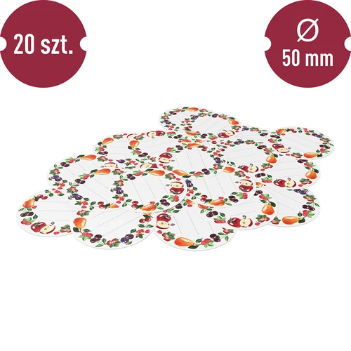 Okrúhle etikety fi 50mm na viečka/poháre - 20ks - 3