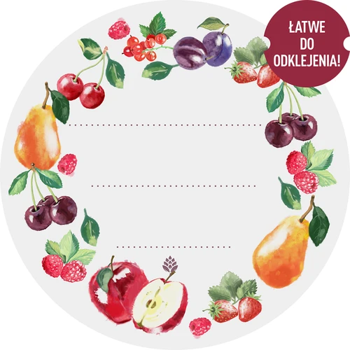 Okrúhle etikety fi 50mm na viečka/poháre - 20ks