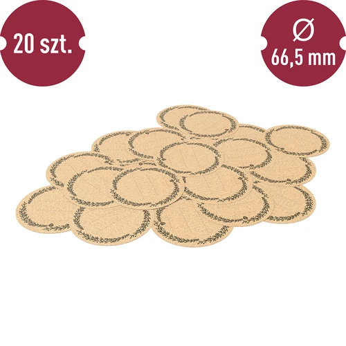 Okrúhle etikety fi 66,5mm na viečka/poháre - 20ks - 3
