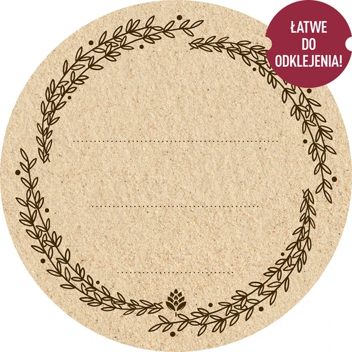 Okrúhle etikety fi 66,5mm na viečka/poháre - 20ks