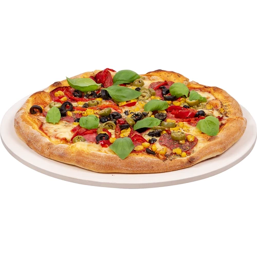 Okrúhly kameň na pizzu, vyrobený z kordieritu, priemer 33 cm