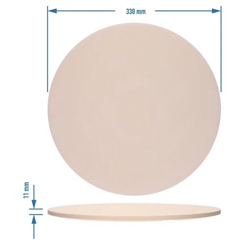 Okrúhly kameň na pizzu, vyrobený z kordieritu, priemer 33 cm - 7