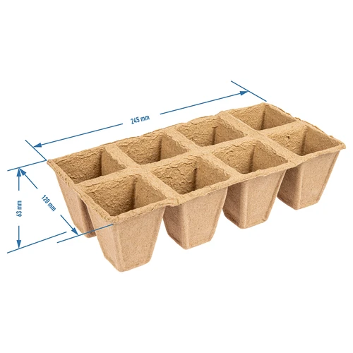 Papierové kvetináče 6 x 6 x 6, sada 5 ks. - 4