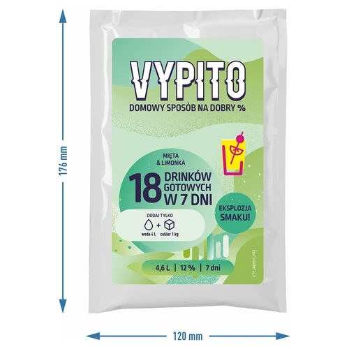 Párty sada - Vypito Mäta a limetka - 5
