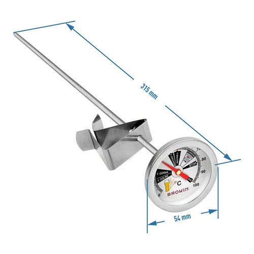 Pivovarnícky teplomer (0°C do +100°C) 31,5cm - 3
