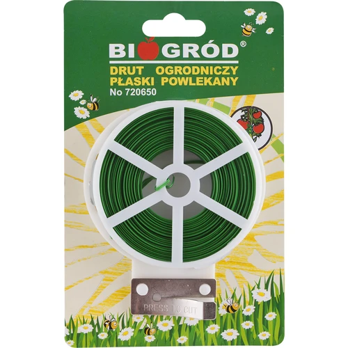 Plochý záhradný drôt, povlečený PVC 50m x 2mm