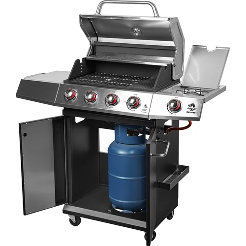 Plynový gril dragON BBQ101, 11,7 kW, čierno-strieborný - 2