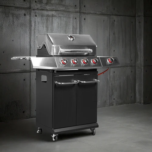 Plynový gril dragON BBQ101, 11,7 kW, čierno-strieborný - 4