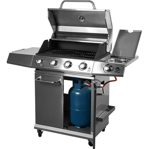 Plynový gril dragON BBQ201, 18,8 kW, strieborný - 2