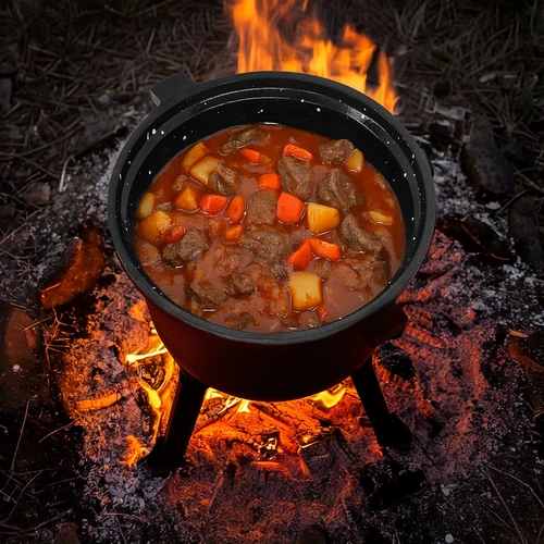 Poľovnícky liatinový kotlík so smaltovaným vnútrom, 8 L - 7