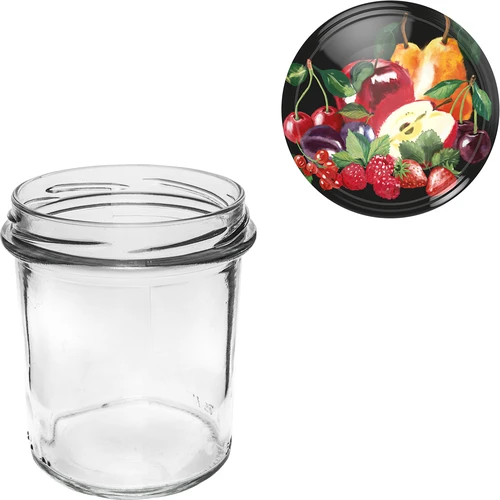 Pohár 350 ml s farebným viečkom - 6 ks. - 8