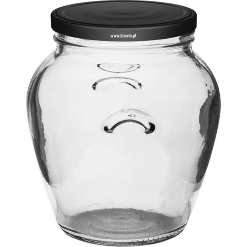 Pohár Amfora 580 ml (fi 82) s čiernym viečkom 6 ks. - 2
