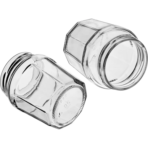 Pohár Konfitura 230ml s čiernym viečkom fi63/4 - 6ks - 7